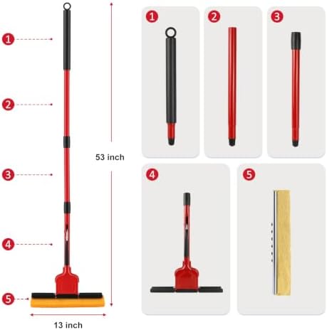 Sponge Mops for Floor Cleaning, Natural Cellulose Squeeze Mop - Image 5