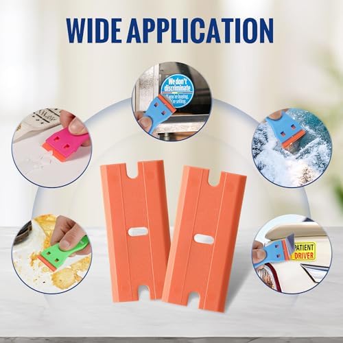 WORKPRO 200 Pack Plastic Razor Blades, Double Edge Scraper Refills - Image 4