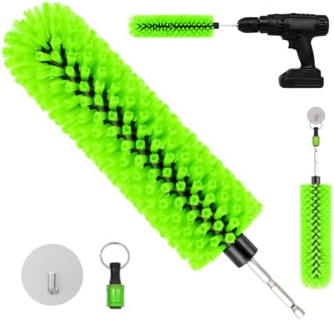 Drill Brush for Car Wheel with High-Density Bristles by Unknown