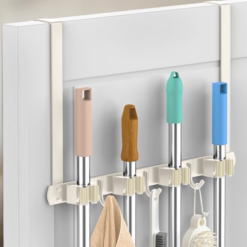 Broom Holder Over The Door by PrimZootyDesign