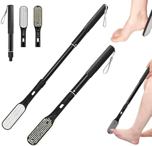 Long Handle Foot Scrubber with Toe Gap Cleaner, 18.8" by VIVEBEI