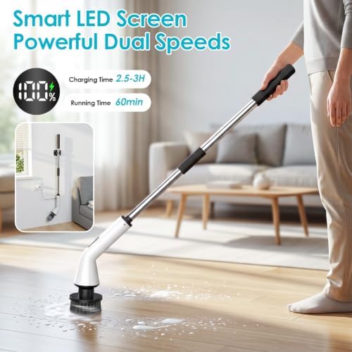 Electric Spin Scrubber for Bathroom, Power Cleaning Brush - Image 2