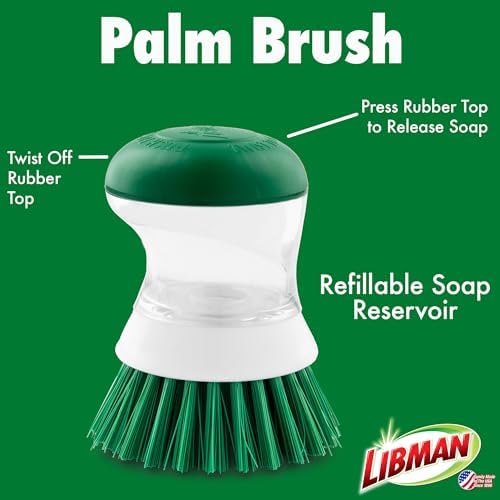 Libman Palm Brush, Soap Reservior, 6 Pack - Image 2