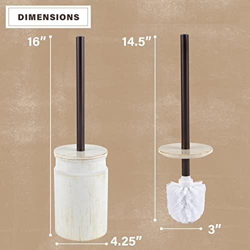 Rustic Luxe Toilet Brush and Holder Set - Image 4