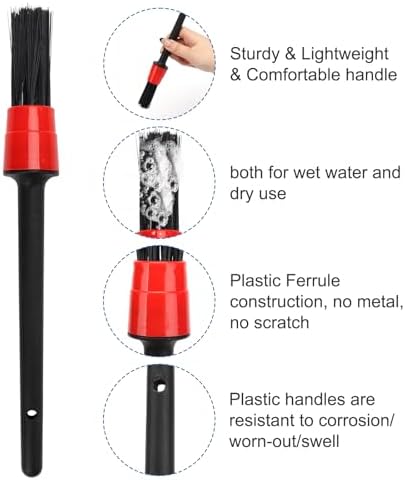 Car Interior Duster Detailing Brush Set Cleaning Gel Kit, Soft Microfiber - Image 6