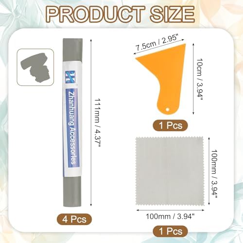uxcell 4Pcs Wood Filler Sticks, Wood Repair Kit, Pale Gray - Image 2