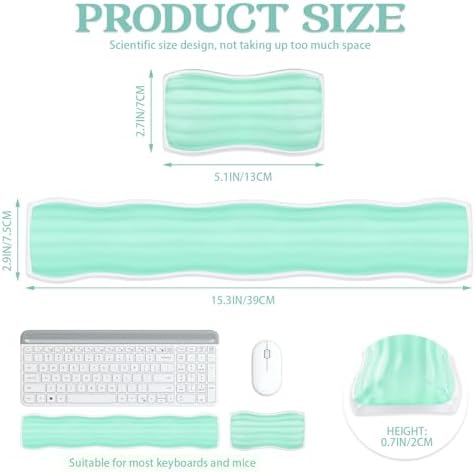 Gel Wrist Rest for Computer Keyboard and Mouse, Ergonomic Clear Keyboard Pad - Image 2