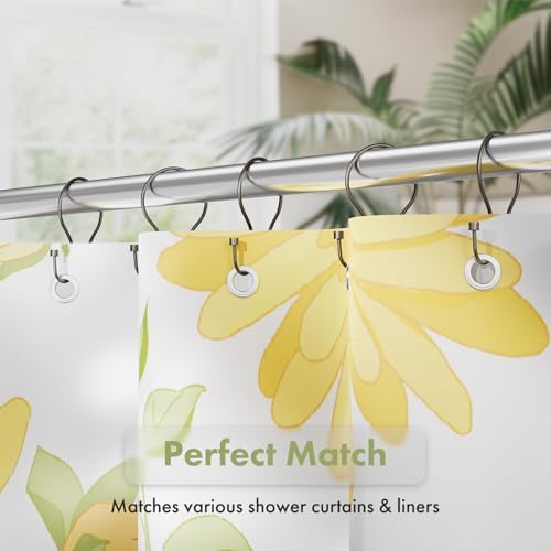 AmazerBath Shower Curtain Hooks Black Shower Curtain Rings - Image 6