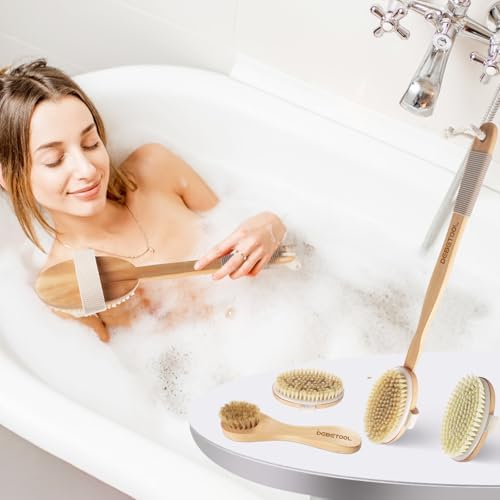 DEBETOOL Dry Brush Set with 3 Detachable Heads, Natural Boar Bristle - Image 7