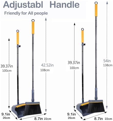 54" Lightweight Broom and Dustpan Set - Image 2