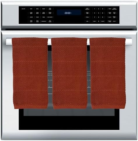 Cinnamon Maroon Rust Kitchen Dish Towels, 100% Cotton - Image 3