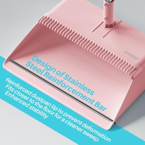JOYMOOP Pink Broom and Dustpan Set - Image 2