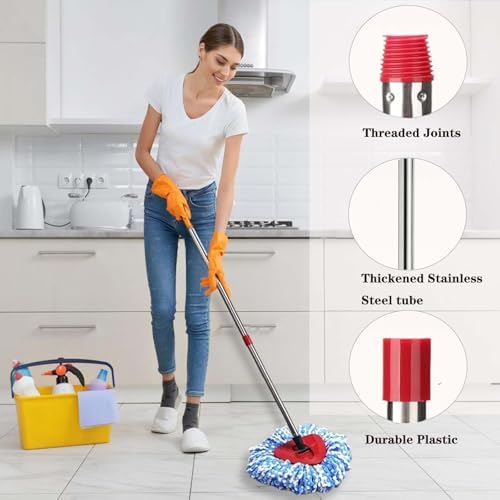 Spin Mop Replace Heads for O Cedar Rinse Clean 2 Tank System, Spin Mop - Image 6