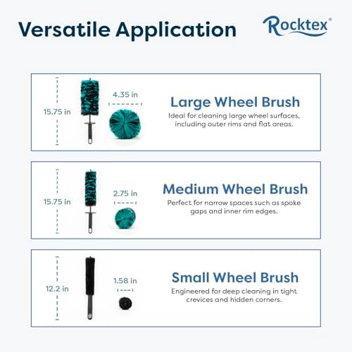 Wheel Brush Set – 3 Sizes Multi-Fiber Blend, Non-Scratch Design - Image 7