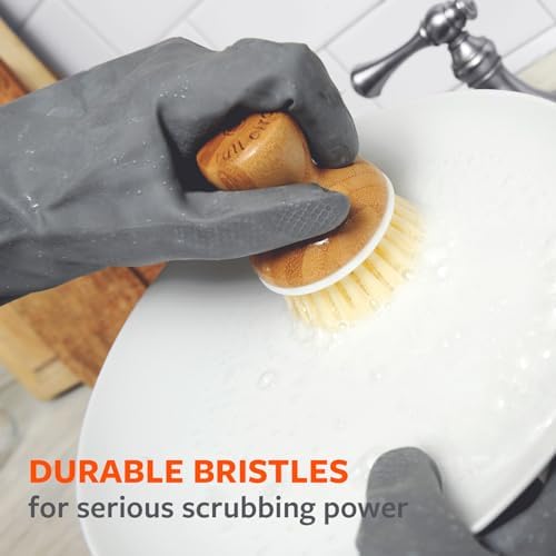 Full Circle Bubbly Palm Brush & Ceramic Soap Dispenser - Image 6