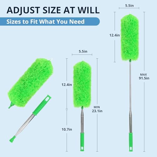 ZZ LAZYCOTTAGE Ceiling Fan Cleaner Duster, Microfiber Feather Duster - Image 2