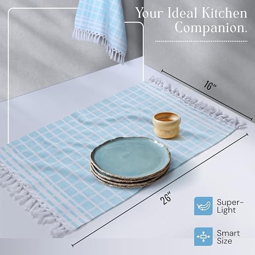 Matrix Dobby Kitchen Towels Set of 12, 100% Cotton, Combo Pack, Absorbent Tea - Image 6