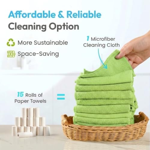 Microfiber Cleaning Cloth 12 Pack, 12 x 12 Inch - Image 3