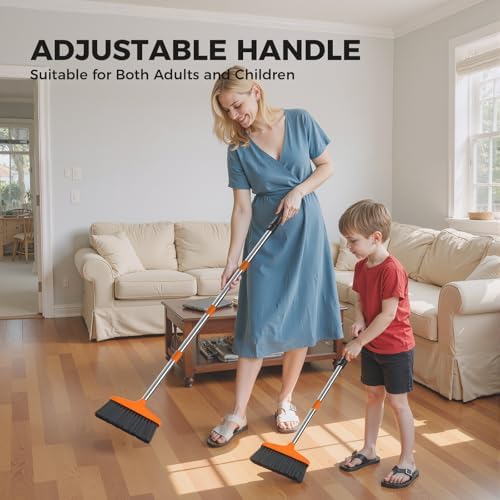Handy Broom 2 Pack, Indoor/Outdoor Brooms, Duty Kitchen Broom, - Image 6