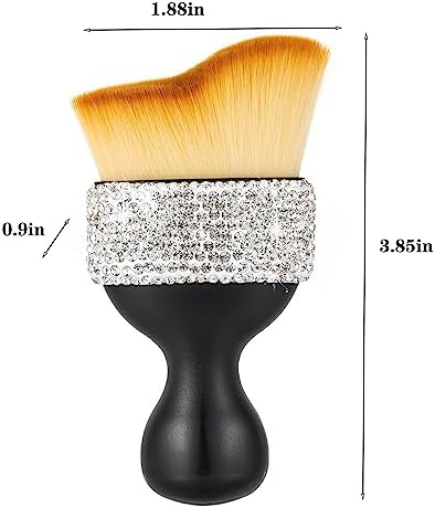 Bling Car Interior Dust Brush, Glitter Diamond Crystal Soft Bristles Dusting - Image 2