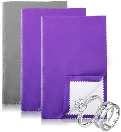 3PCS Silver polishing Cloths, 10 x 12.5 inches Four-Layer Double-Sided Jewelry by Unknown