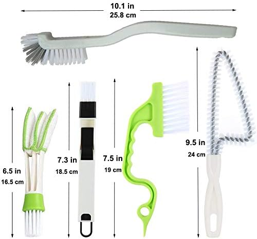 Crevice Cleaning Brush Set, Hard Bristle Grout Scrub Brushes - Image 7