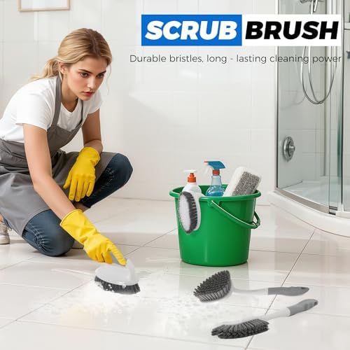3 Pack Heavy Duty Scrub Brush Set - Image 3