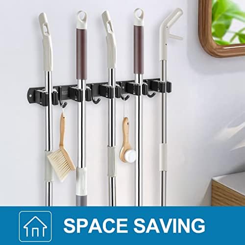 IMILLET 2 Pack Broom Holder Wall Mount, Heavy Duty Garage Organization - Image 7