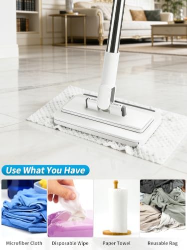 Snap Grip Mini Mop with 50 Inch Adjustable Handle, Hands Free Flat Mop - Image 5