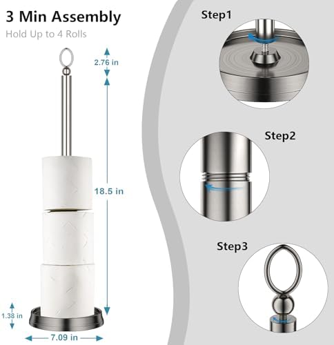 ROLABAM Toilet Paper Holder Stand - Image 4