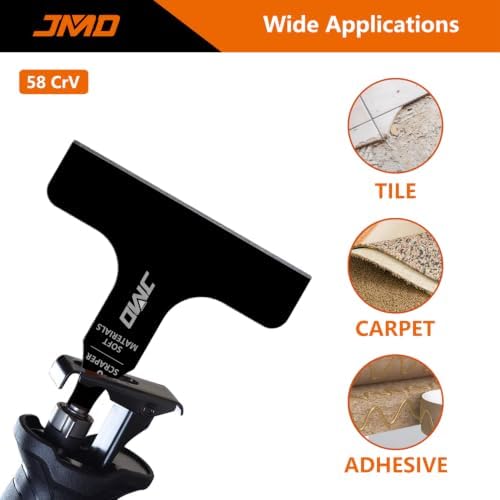 JMD 3-Piece Reciprocating Saw Scraper Blades Set, Scraping Tool Attachment - Image 4
