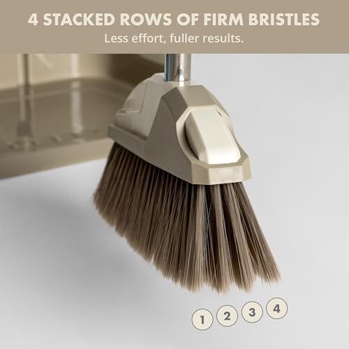 Nuéa Broom and Dustpan Set, Long Handle Stand Up Broom - Image 3