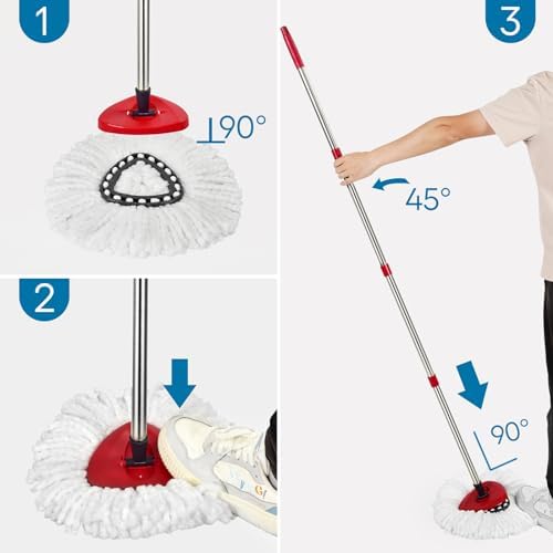 Matthew Spin Mop Replace Head Kit, Handle Compatible - Image 4