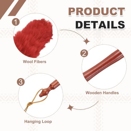 uxcell Wool Duster, 24.4" Natural Feather Cleaner Household Cleaning Duster - Image 3