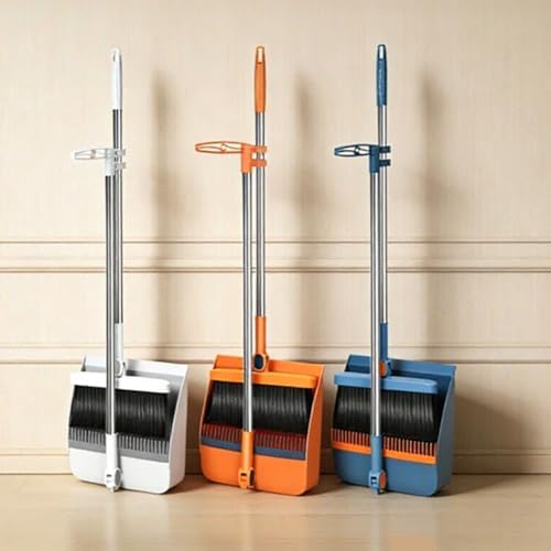 Heavy Duty Broom and Dustpan Combo Set Extendable Handle, 180° Rotating Pet - Image 7