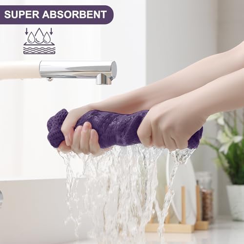 Homaxy 10 Pack 100% Cotton Kitchen Towels and Dishcloths Set - Image 3