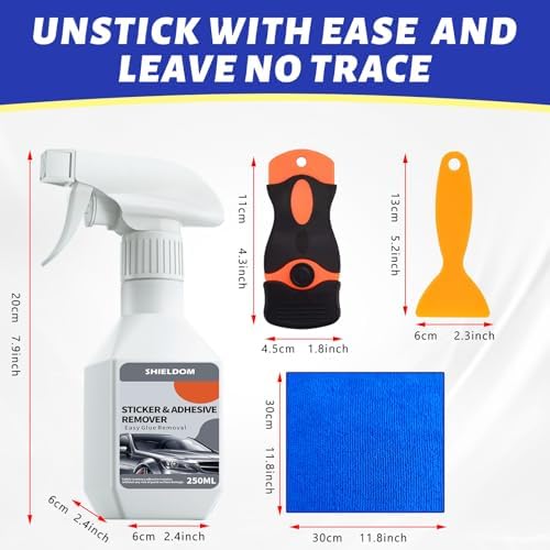 SHIELDOM Adhesive Remover, Quickly Dissolve & Soften Adhesives, Decals & Tape - Image 6