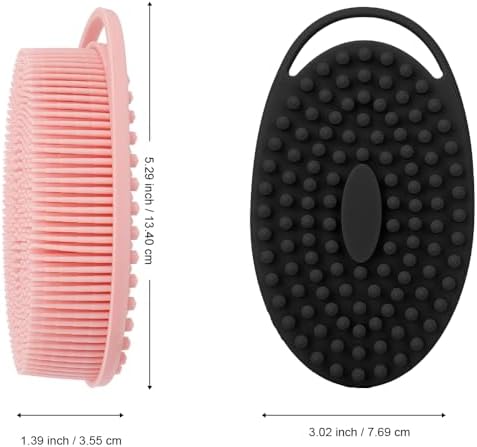 Soft Silicone Body Scrubber 3 PCS Silicone Body Shower, Silicone Loofah 2 in 1 - Image 4