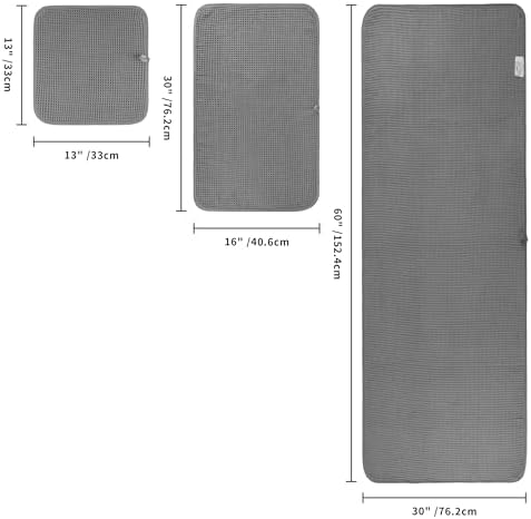 POLYTE 430 GSM Poly Blend Microfiber Quick Dry Waffle Bath Towel Set of 6 - Image 2