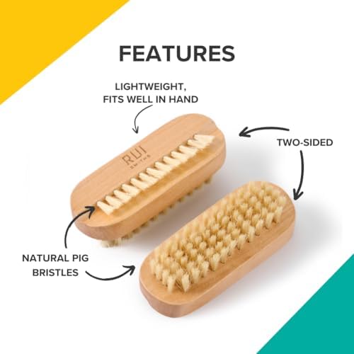 Rui Smiths Rui Smiths Nail Cleaning Brush 2-Sided Bristles - Image 4