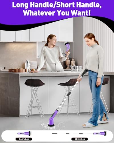 Electric Spin Scrubber for Cleaning Bathroom, Shower Scrubber Cordless Cleaning - Image 5