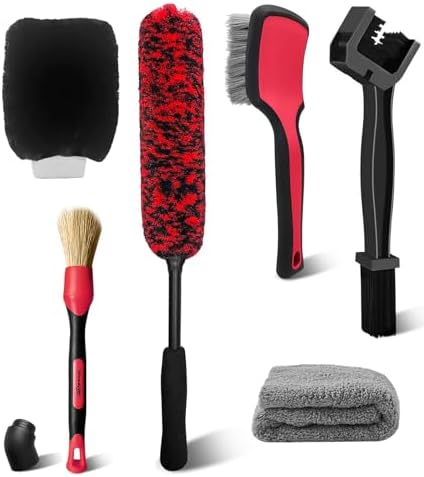 YeewayVeh 6PCS Motorcycle Cleaning Kit, Bendable Wheel Tire Brush by YeewayVeh