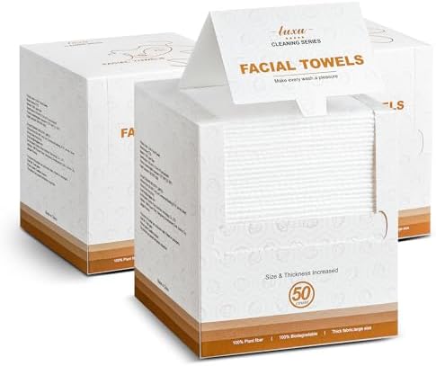 LUXU Face Towels, Ultra‑Soft Facial Towels, Extra Thick Disposable Face Towel by LUXU