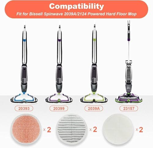 Replacement Pads for Bissell Spinwave Mop: 6 Pads for Bissell Spinwave - Image 3
