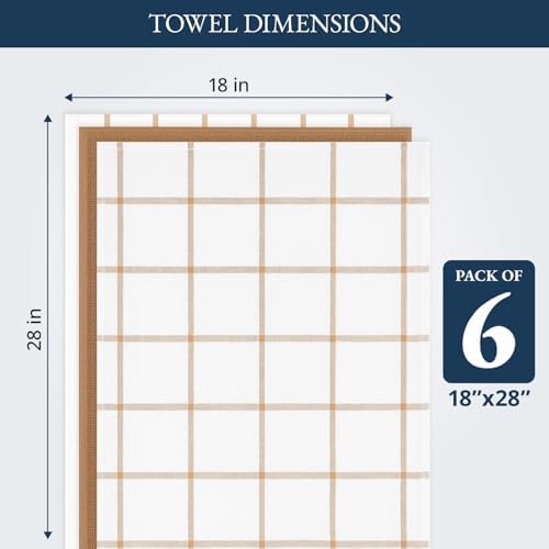 LANE LINEN Kitchen Dish Towels 100% Cotton Soft & Absorbent 6 Pack - Image 3