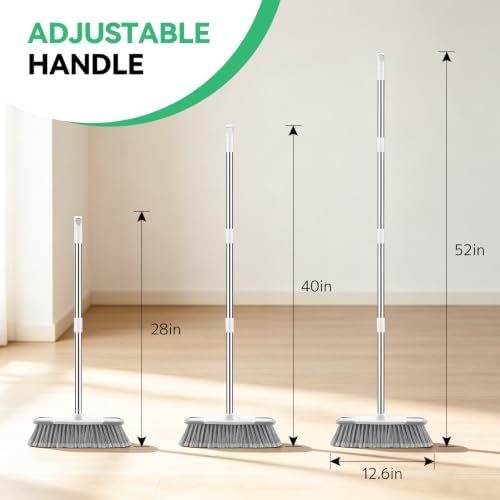 SetSail Indoor Soft Bristle Broom，52'' Long Handle House Broom - Image 2