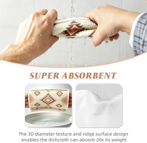 Swedish Dishcloths for Kitchen, 4 Pack, Reusable Paper Towels - Image 4