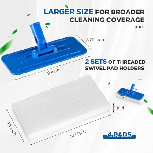 Maxdot 6 Pcs Swivel Threaded Scrub Floor Pad Holder - Image 2