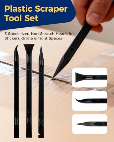 12Pcs Plastic Scraper Tool, Crevice Cleaning Tool, Non-Scratch Car Detailing - Image 6