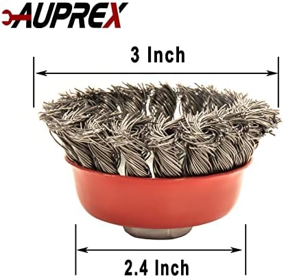 AUPREX 5 Pack Knotted Wire Cup Brush - Image 2